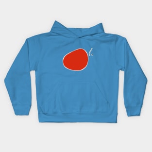 Minimal Red Thing Painting Kids Hoodie